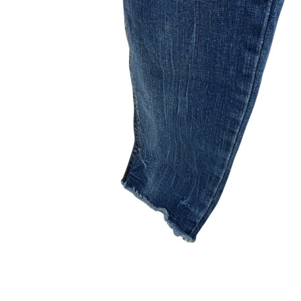 Aeropostale Skinny Jeans Size 6 Distressed Blue High Rise Ripped Cheeky Jegging - Picture 4 of 7